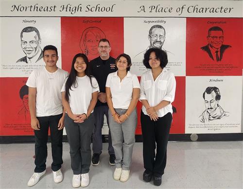 Principal and students